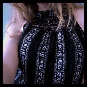 Black lace mod dress